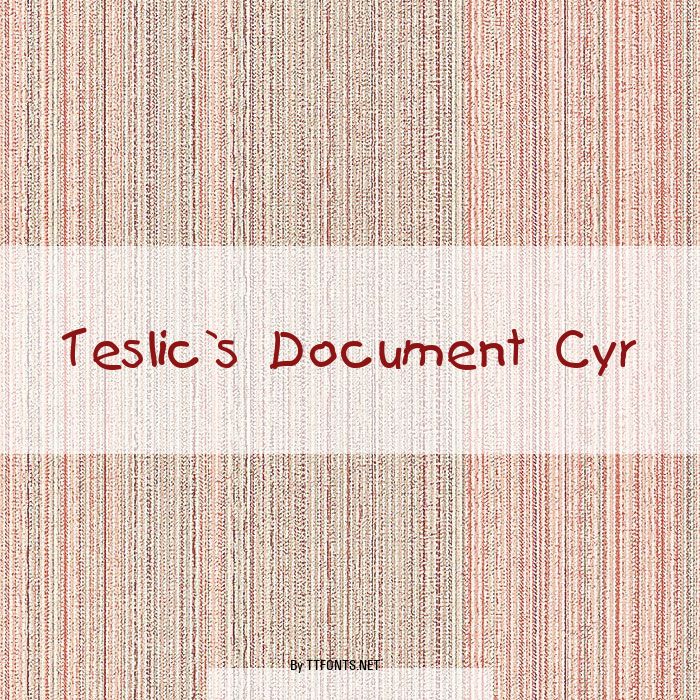 Teslic`s Document Cyr example